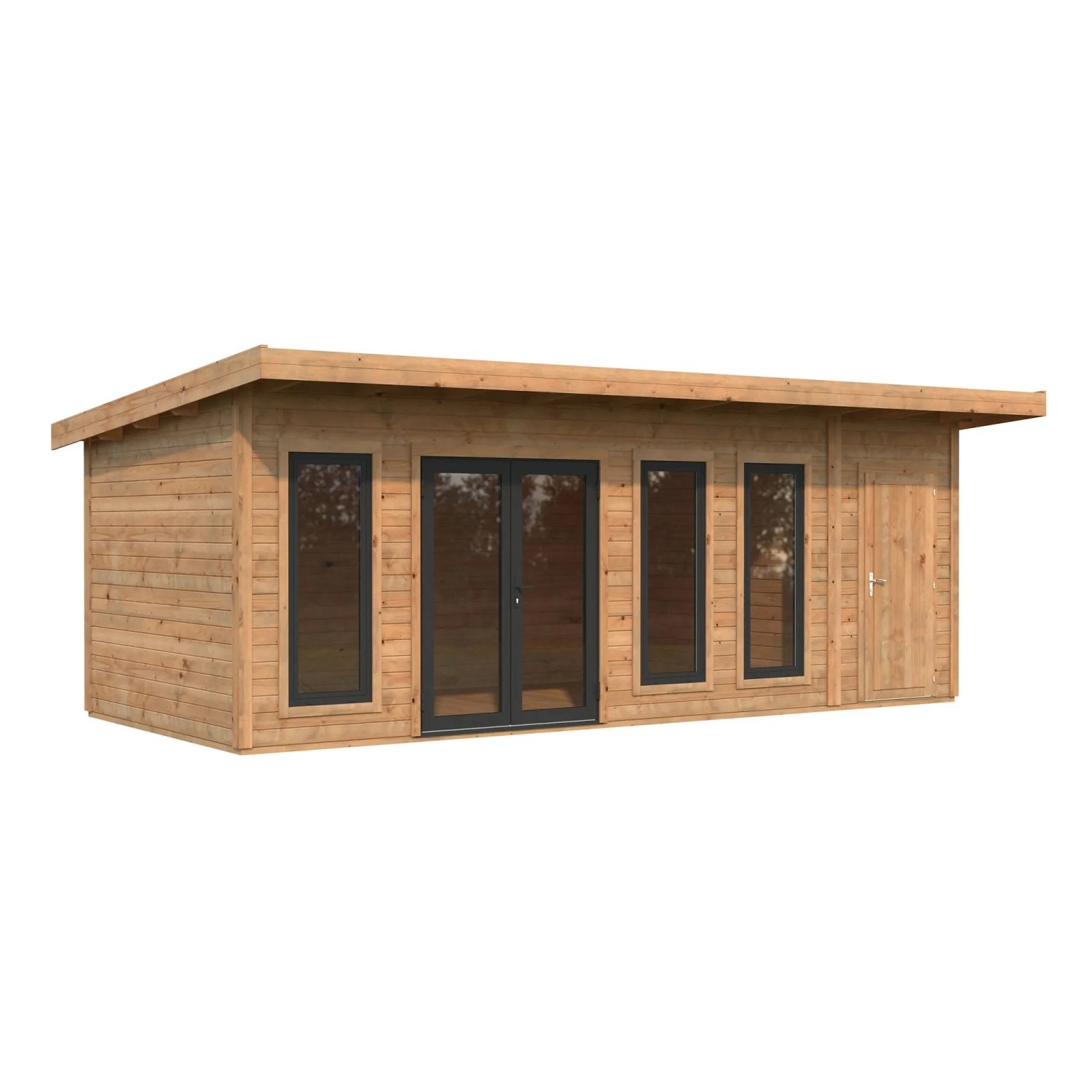 Palmako Holz-Gartenhaus Aurelia Pultdach Tauchgrundiert 670 cm x 300 cm 19,2 m²