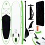 vidaXL Aufblasbares Stand Up Paddle Board Set Grün und Weiß 92732