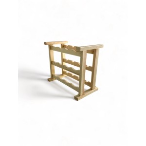 Promadino Weinregal Medoc aus Kiefernholz für 12 Flaschen, naturbelassen.