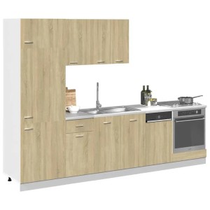 vidaXL 7-Tlg Küchenschrank-Set Lyon Sonoma-Eiche Holzwerkstoff 3307654
