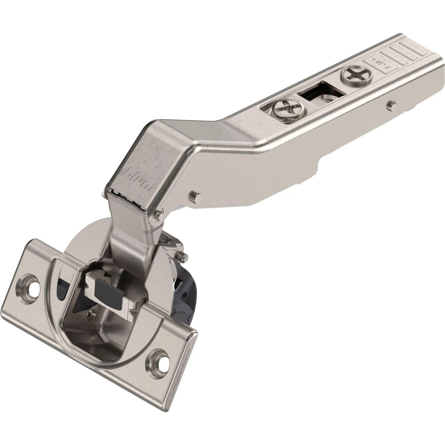 Blum Winkelscharnier Clip Top 45 Grad mit Feder Stahl Vernickelt Inserta
