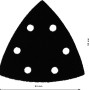 Bosch Schleiftellerschoner Pad, 93x93mm, 2er-Set für Deltaschleifer. Zubehör zur Verlängerung der Lebensdauer.