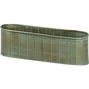 Metall Balkonkasten, 34 cm, Bronze Optik, für Blumen und Pflanzen auf dem Balkon.