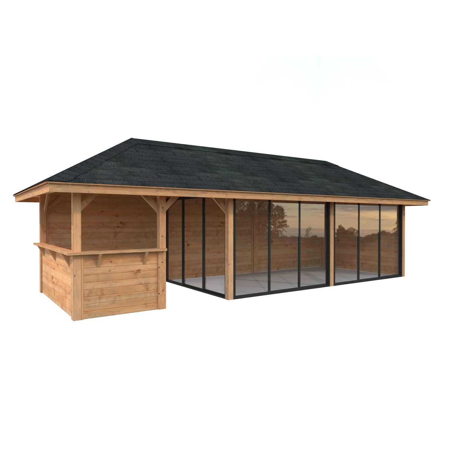 Palmako Pavillon Bianca Set219 Slide Braun Tauchgrundiert 876 cm x 300 cm F günstig online kaufen