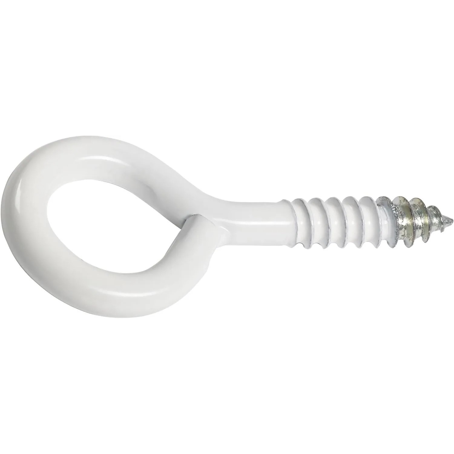 Ringschraube Verzinkt Kunststoff Weiß Ø 4,0 x 30 mm 6 Stück