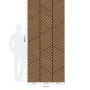 Grosfillex Wandpaneel Linio Graphic Light Oak mit 3D Optik, Holzdekor für Wand- und Deckengestaltung.