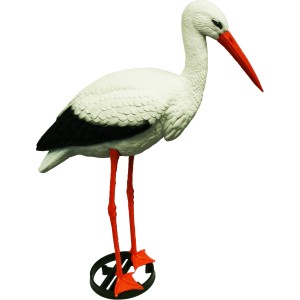 Ubbink Storch, 87 cm, als naturgetreue Teichdeko für Garten oder Teich.