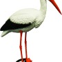 Ubbink Storch, 87 cm, als naturgetreue Teichdeko für Garten oder Teich.