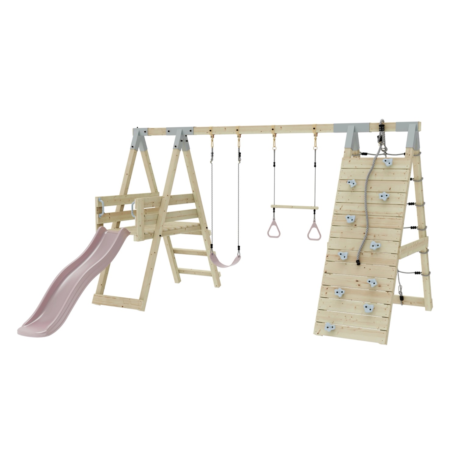 PolarPlay Klettergerüst Krokodil Altrosa