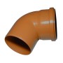 Marley Kanalgrundrohr-Bogen 67 Grad DN 110 aus Kunststoff in Orange.