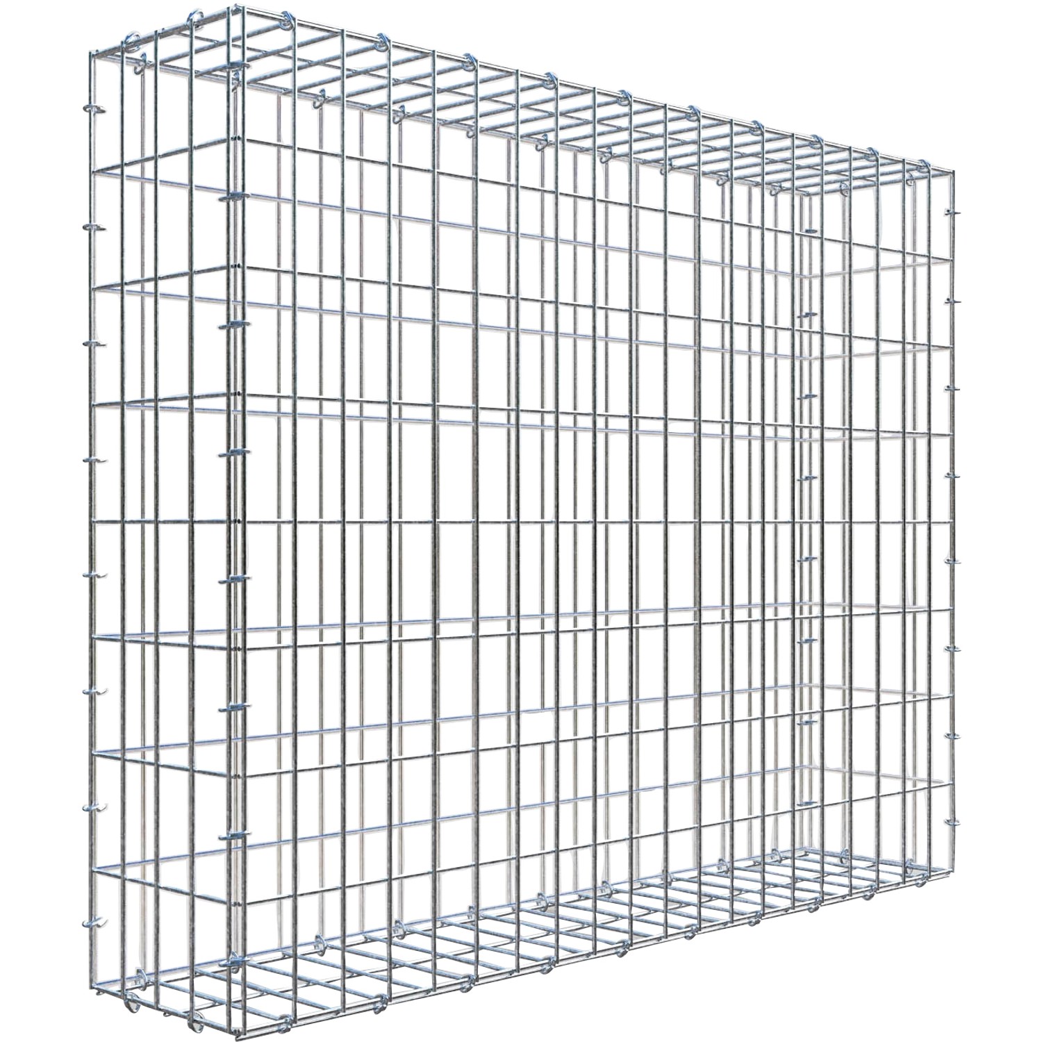 Gabiona C-Ring Gabionenkorb 100 cm x 80 cm x 20 cm Maschenweite 5 cm x 10 cm