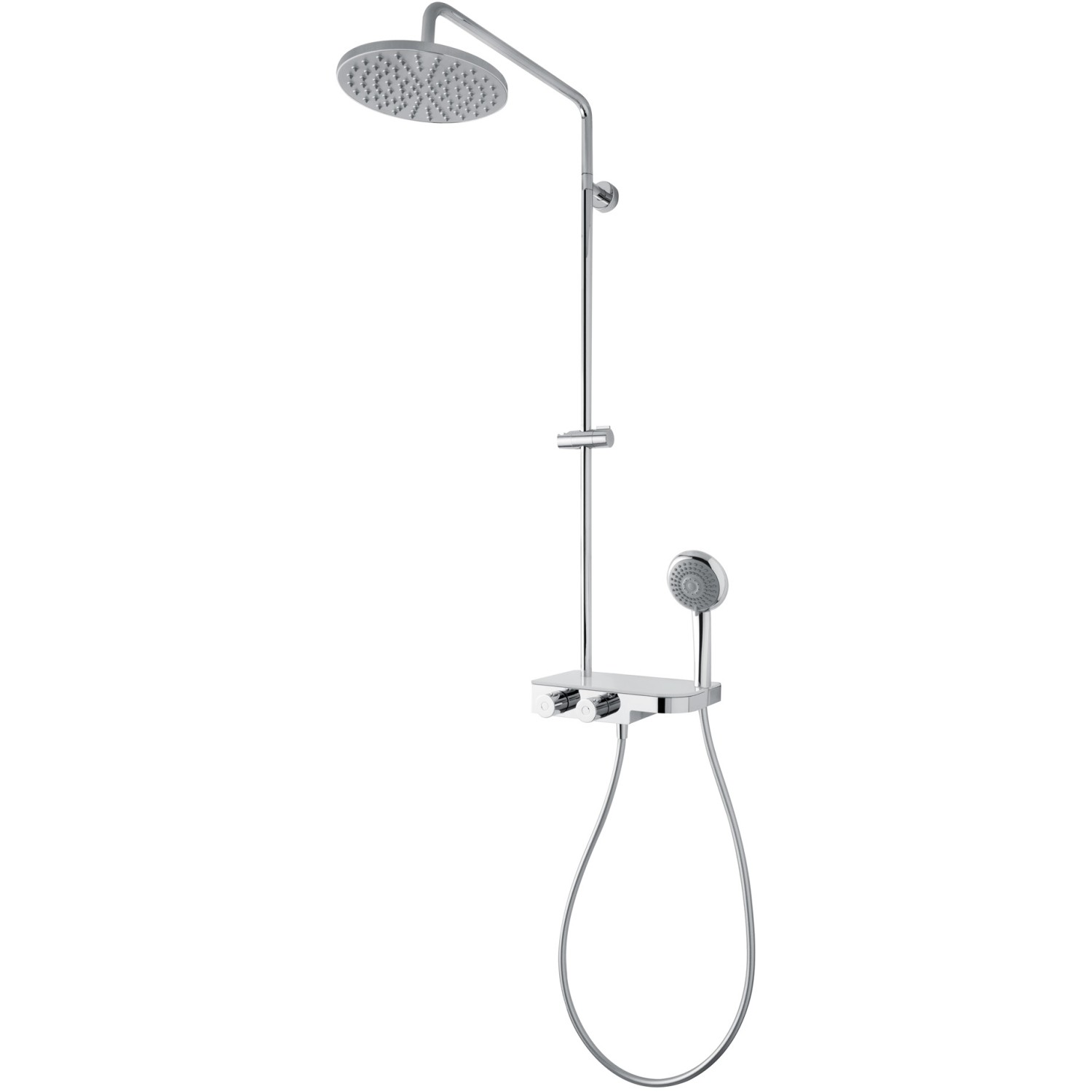 Breuer Duscharmatur Aquamaxx 340 mit Thermostat runde Kopfbrause