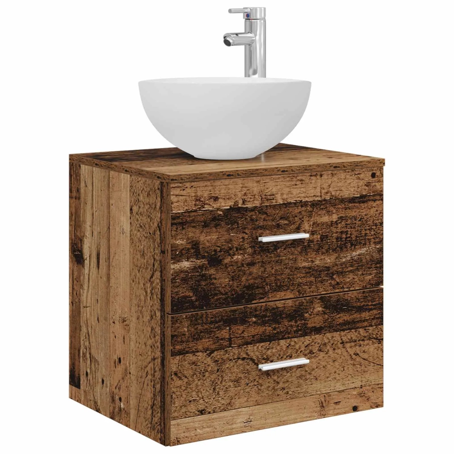 vidaXL Wandmontierte Waschbeckenschränke Altholz 49,5 x 35 x 63 cm 890260