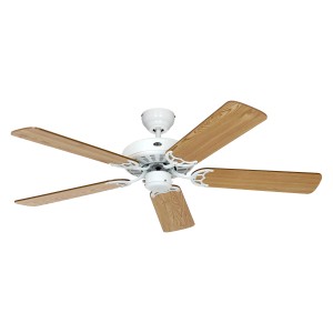 CASAFAN Deckenventilator Classic Royal Weiß, 132 cm Durchmesser, mit Kiefer-Flügeln.