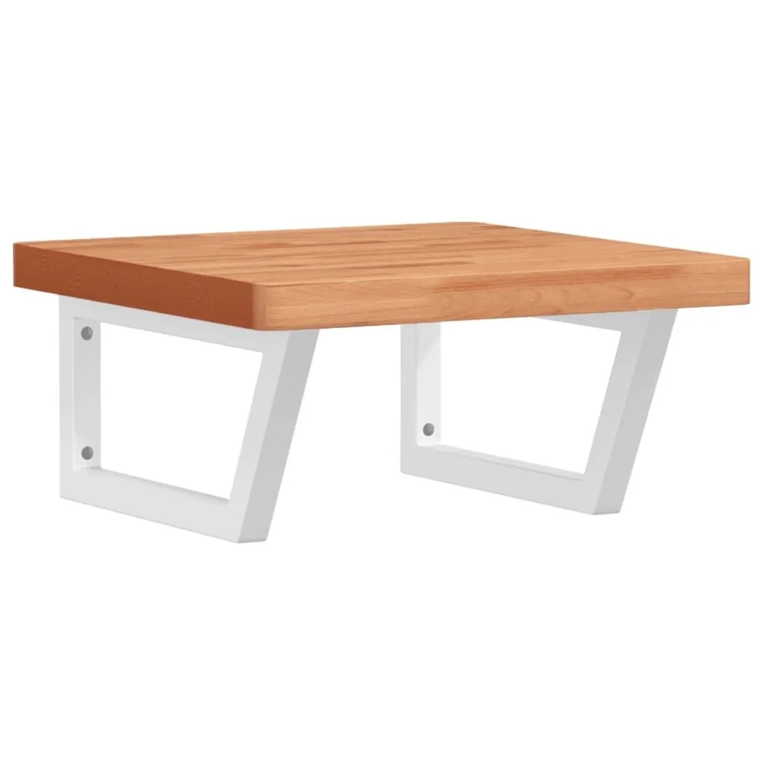vidaXL Waschbeckenregal Wandmontage Stahl und Massivholz Buche 3302430