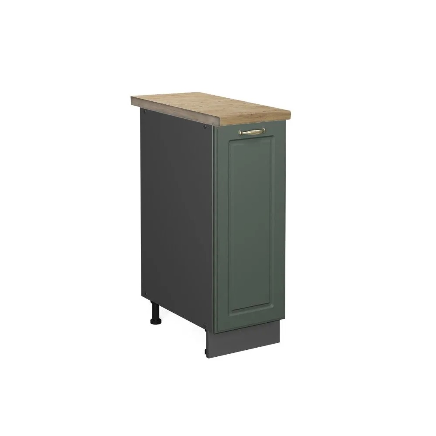 Vicco Apothekerschrank Fame-Line Grün-Gold Landhaus Anthrazit 30 cm AP Eiche
