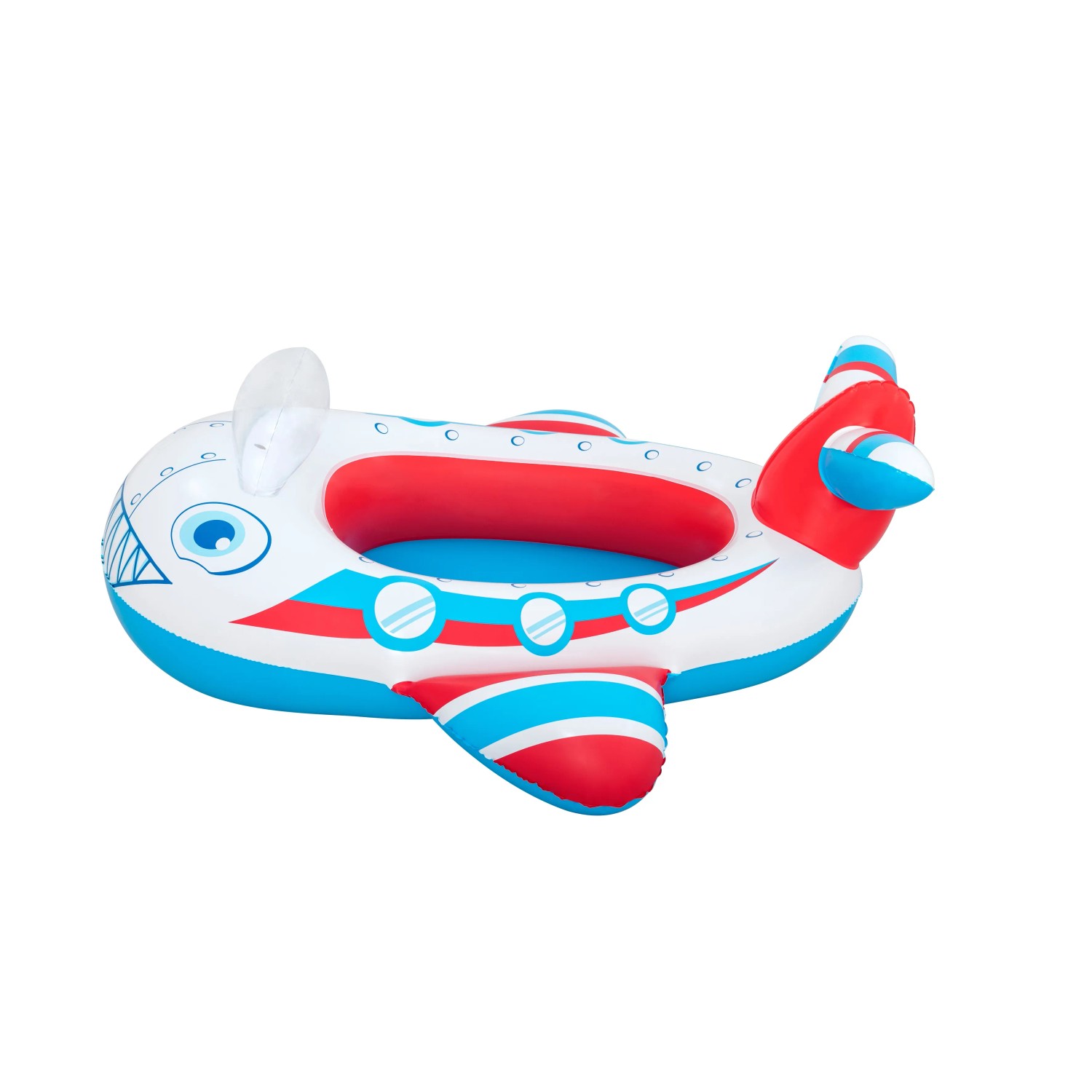Bestway Kinder-Schlauchboot Lil' Navigator, Flugzeug Design, rot/blau/weiß.