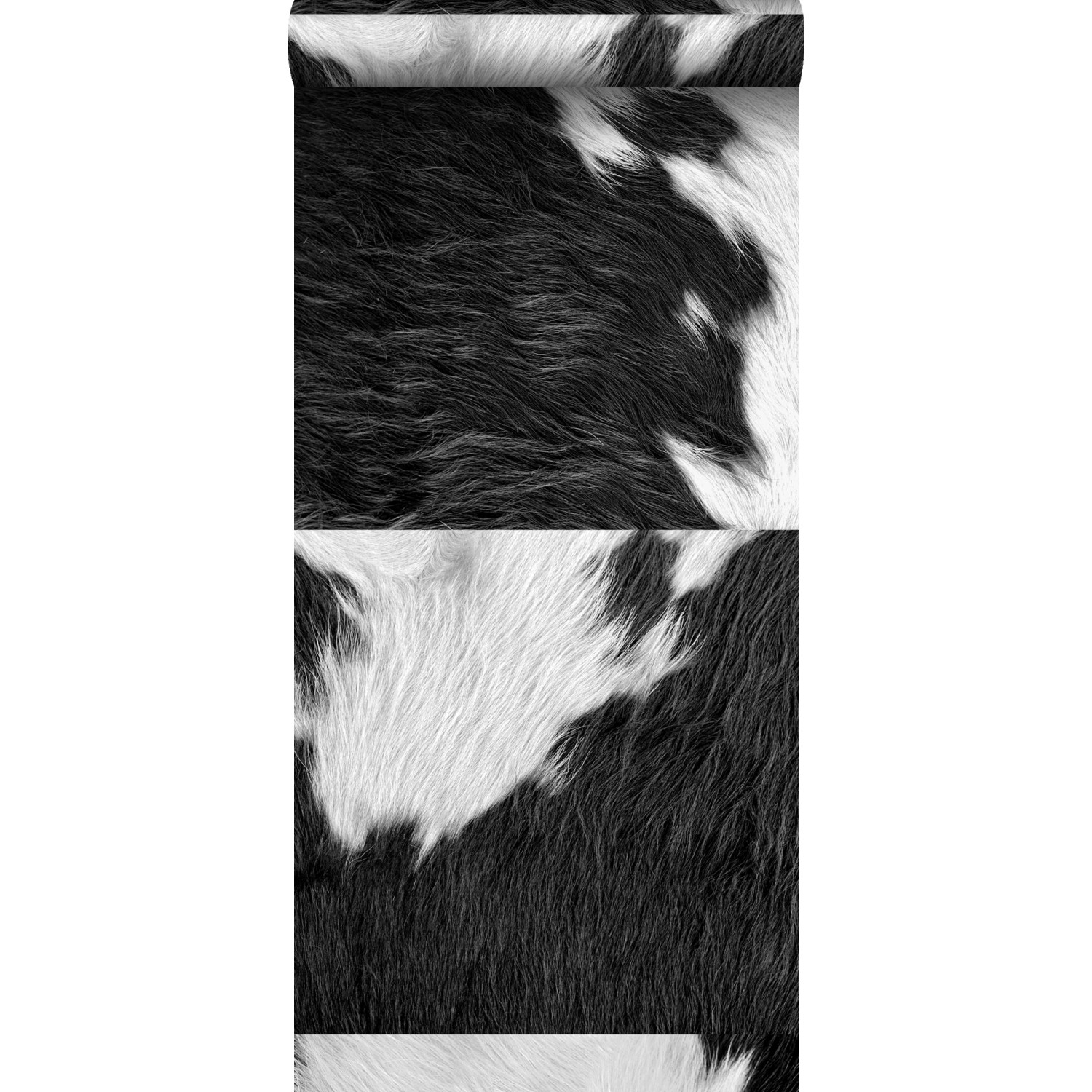 Origin Wallcoverings XXL-Vliestapete Kuhfell-Optik Schwarz-Weiß 50 x 900 cm günstig online kaufen