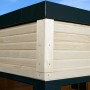 Detailansicht WEKA Designhaus Cubilis 2.0: Holzfassade und Flachdach