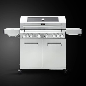 Taino Platinum Yamara 6+2 Gasgrill aus Edelstahl mit 6 Brennern, Sear- und Backburner.