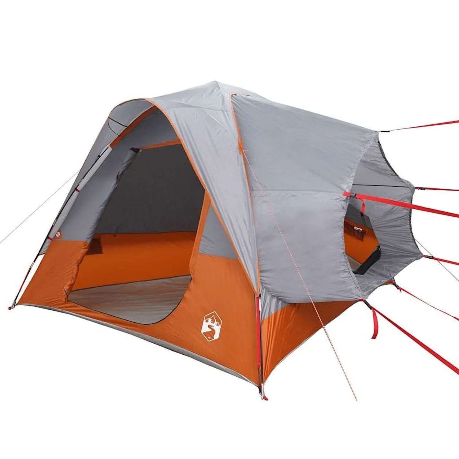 vidaXL Autozelt 4 Personen Grau und Orange Wasserfest 4009496