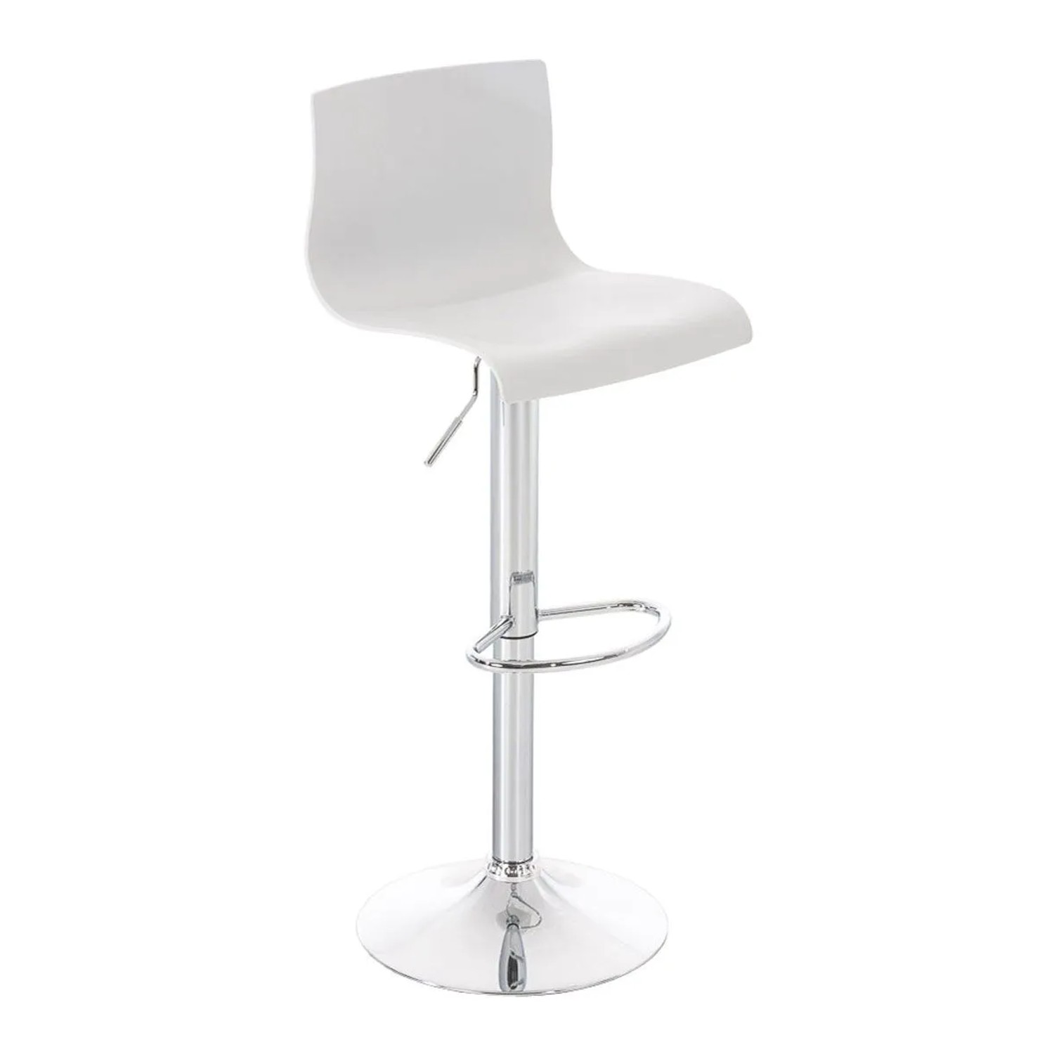CLP Barhocker Hover Kunststoff Metall in Chromoptik/weiß