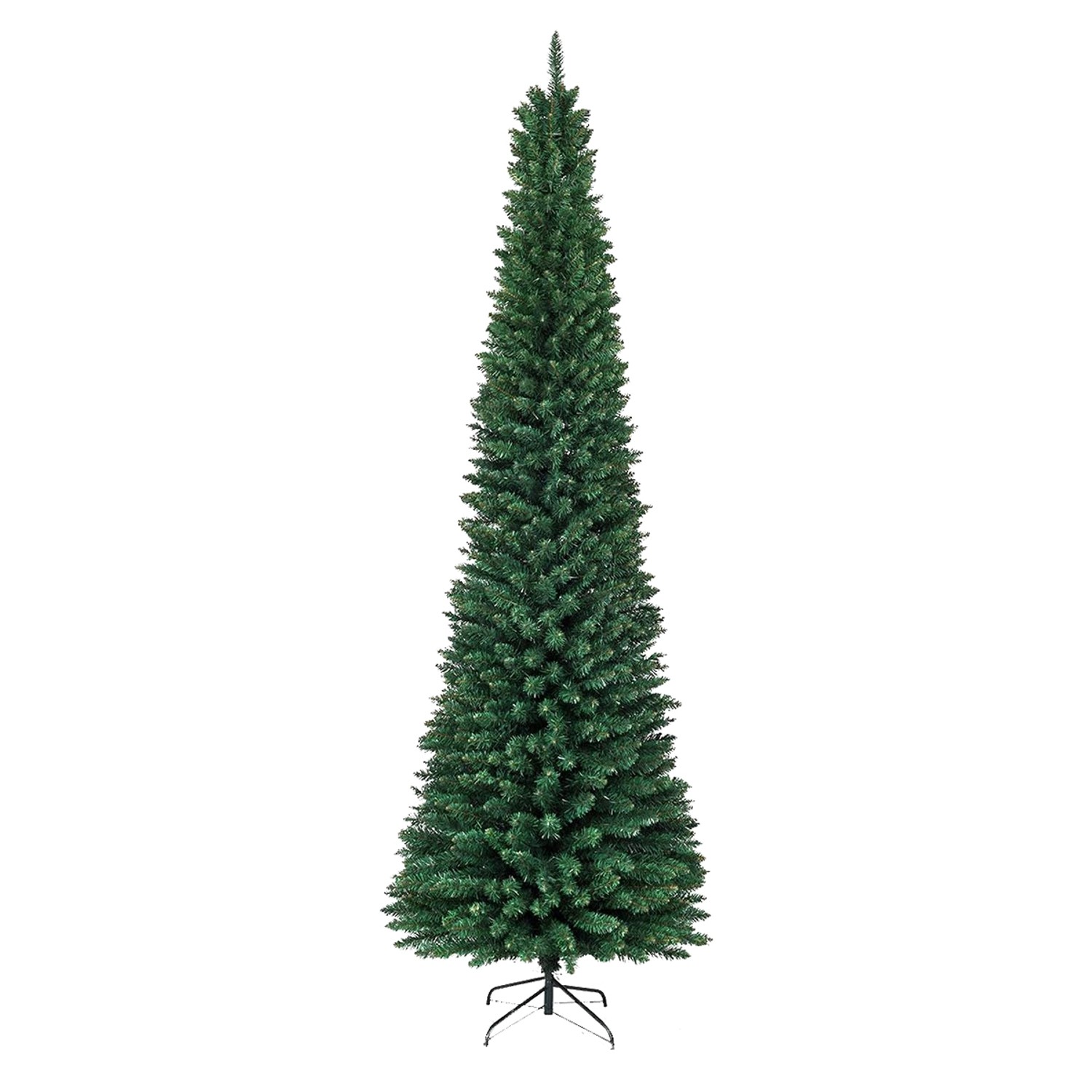 Costway Bleistift Weihnachtsbaum Künstlich 210cm mit Metallständer