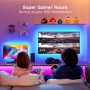 Govee TV LED Hintergrundbeleuchtung H6179: Gaming-Szene mit RGB LED Streifen am TV.