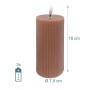 Relaxdays LED Kerzen 4er Set Echtwachs Altrosa Flackernd 18 cm_4