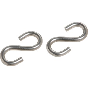 2er Set S-Haken, 35 mm, aus Metall, zur vielseitigen Aufhängung.
