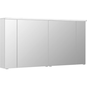 Pelipal Spiegelschrank Quantum 05, 150 cm, Weiß Hochglanz mit drei Spiegeltüren.