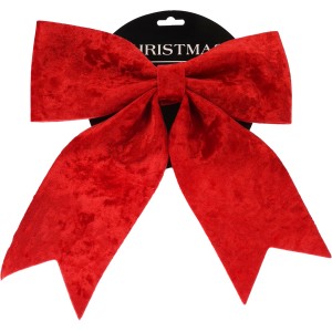 Weihnachts-Deko Samtschleife Polyester 29,5 x 31,5 cm Rot