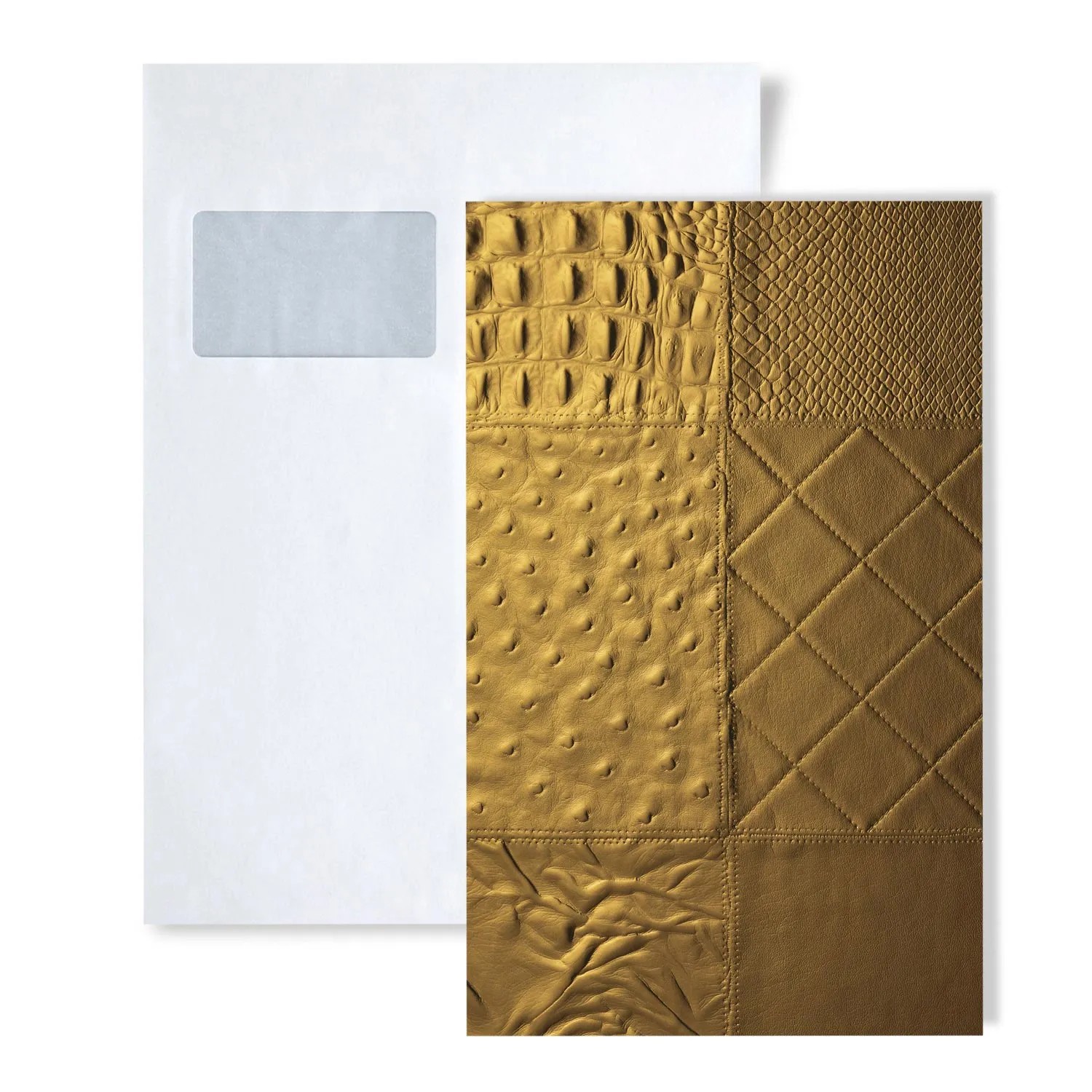 Wallface 1 MUSTERSTÜCK S-13926 DIN A5 Wandpaneel Muster COLLAGE ORO