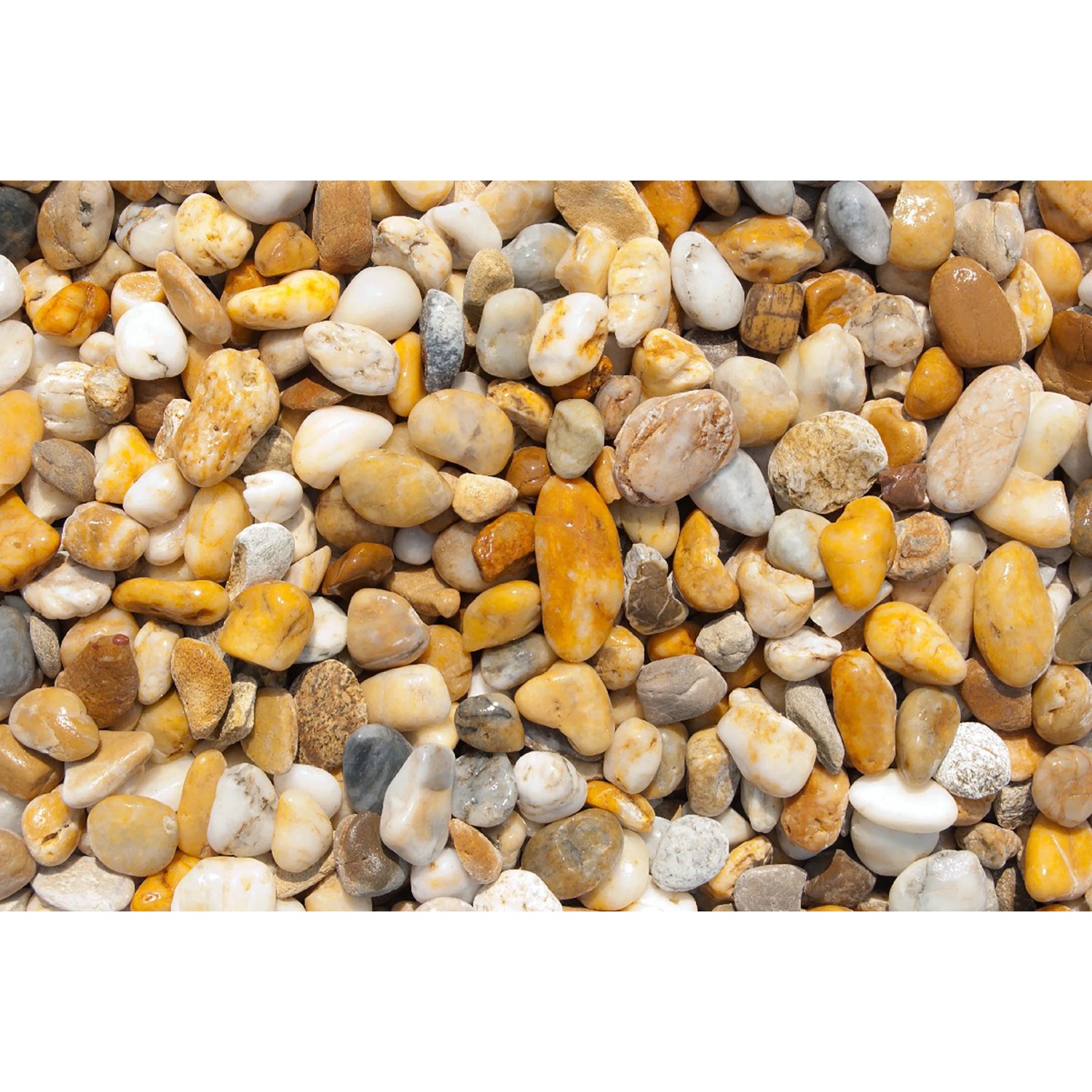 Bunte Flusskiesel, 16-32 mm, im Big-Bag (1000 kg) für Garten- und Landschaftsbau.