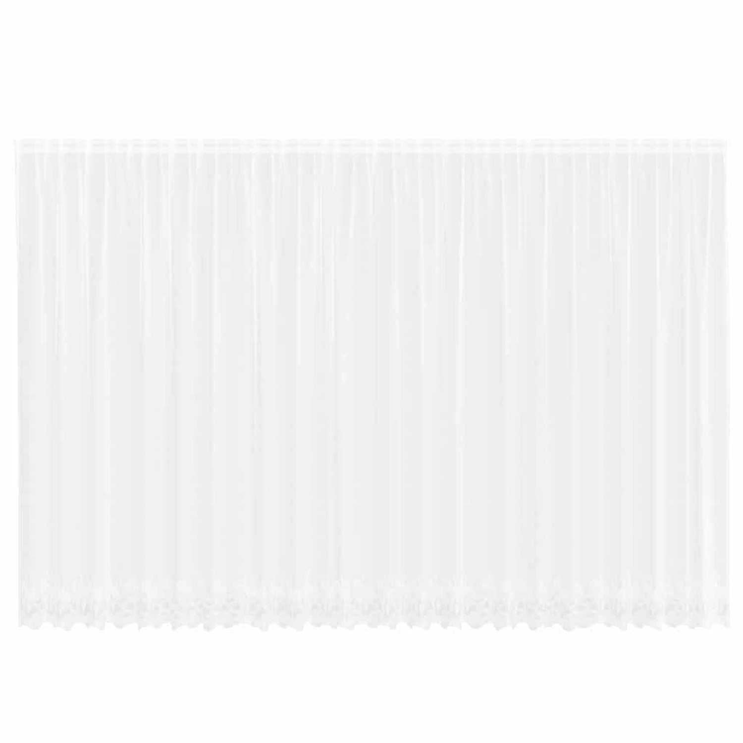 vidaXL Spitzenvorhang mit Vorhängen Weiß 600x240cm Polyester 4107821 günstig online kaufen