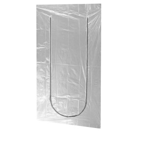 STAHLWERK Staubschutztür U-Form 120x220cm, transparente Folie mit Reißverschluss. Ideal für Renovierungsarbeiten.