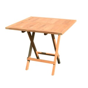 Lex Premium Teak Tisch Quadratisch Gartentisch Garten Klappbar Beistelltisch 80x80cm