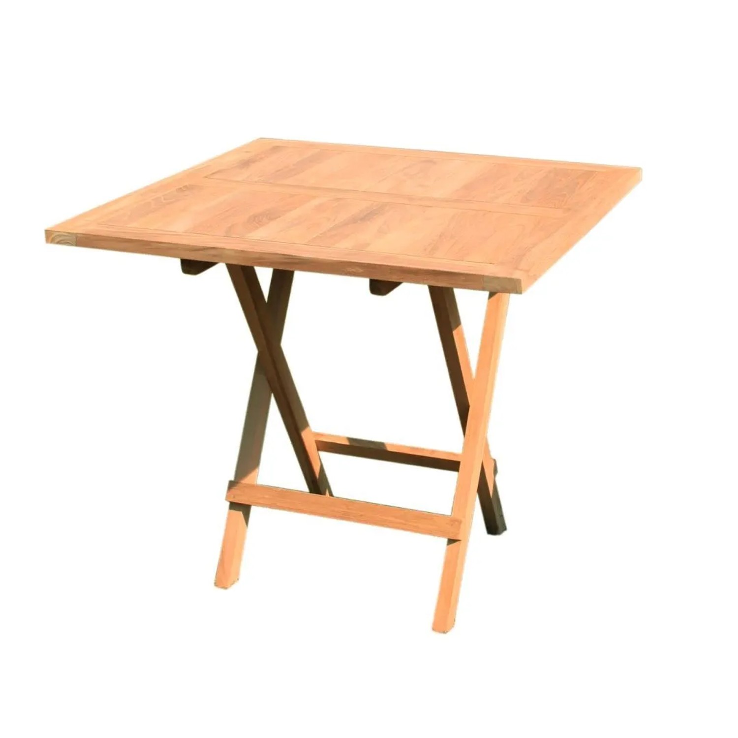 Lex Premium Teak Tisch Quadratisch Gartentisch Garten Klappbar Beistelltisch 80x80cm