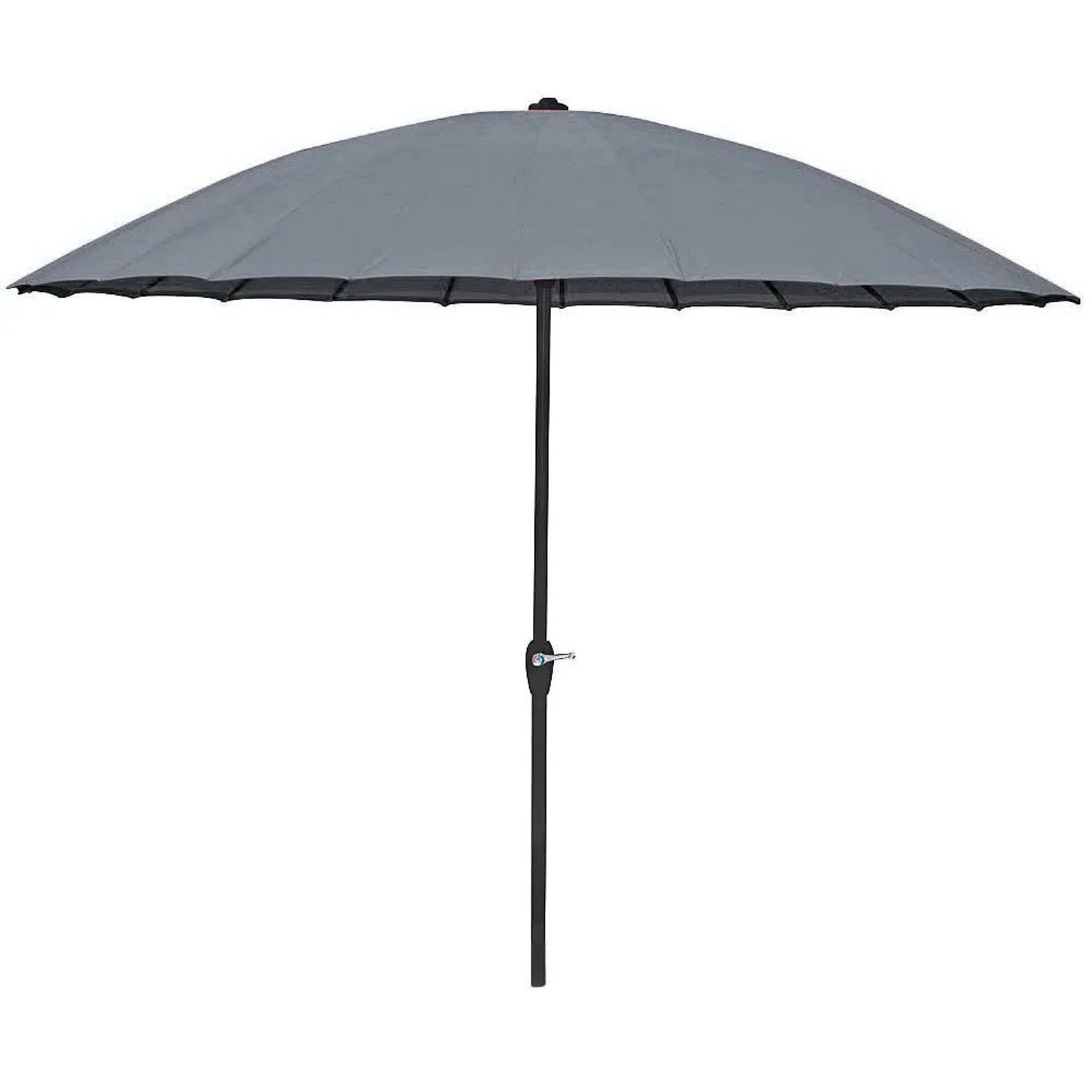 DELUKE Sonnenschirm EDDI mit 24 Streben Anthrazit Polyester Gartenschirm Balkonschirm UV-Schutz