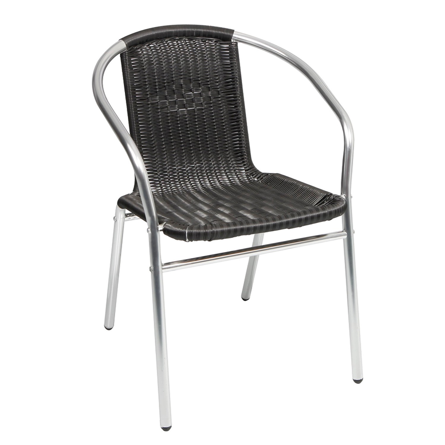 Mojawo Aluminium und Polyrattan Bistrostuhl STAPELBAR Stapelstuhl Campingst günstig online kaufen