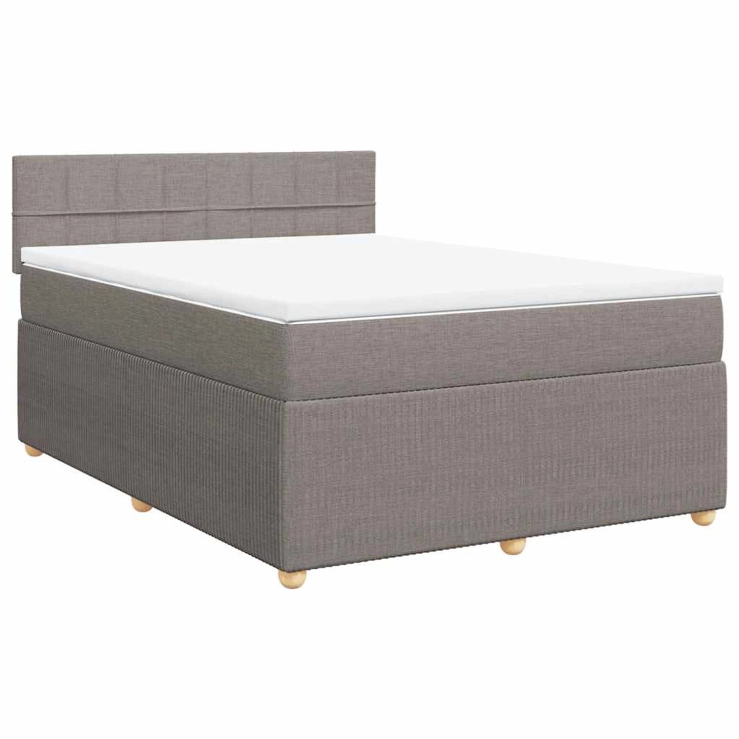 vidaXL Boxspringbett mit Matratze Taupe 140x190 cm Stoff 3287455 günstig online kaufen
