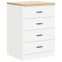 vidaXL Garagen-Aufbewahrungsschrank Weiß 60x51x85 cm Massivholz Kiefer 860598