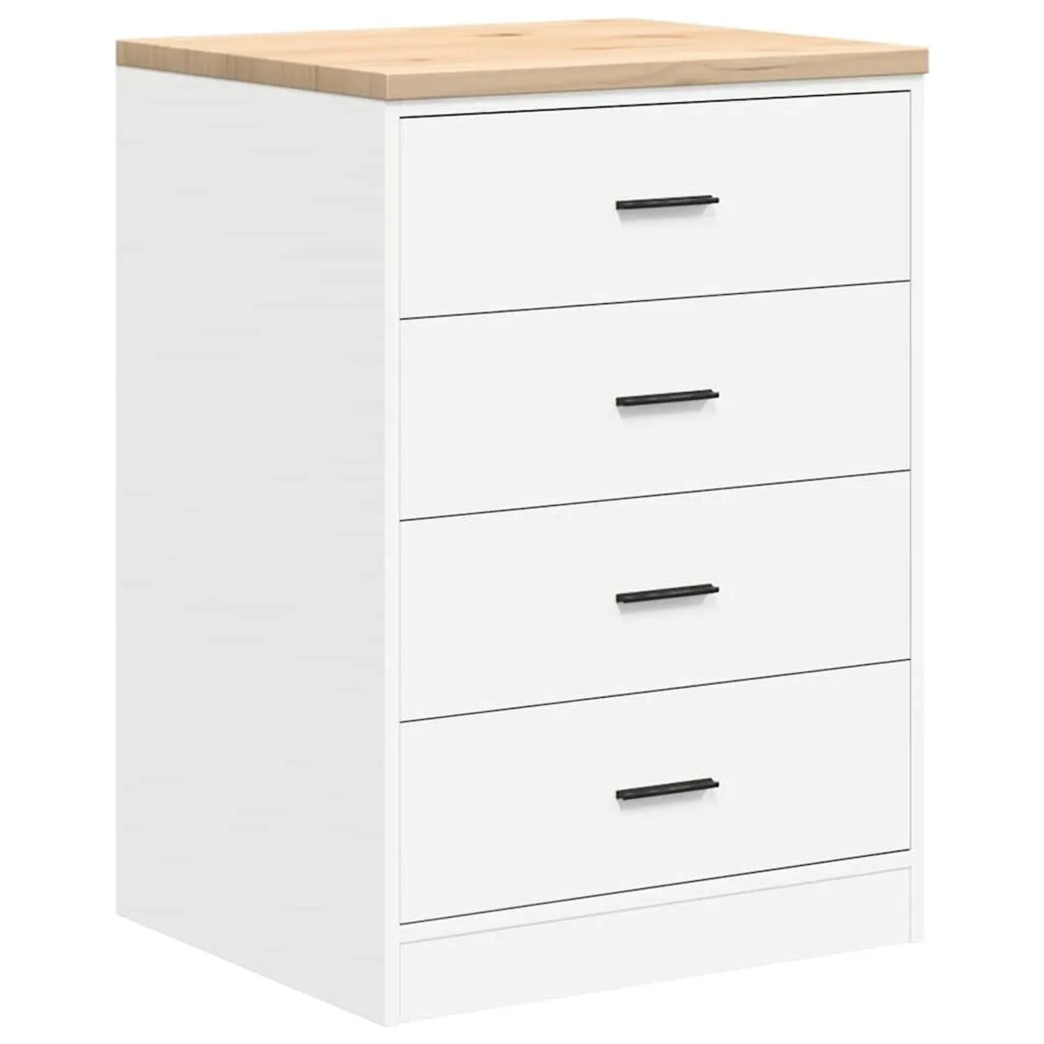 vidaXL Garagen-Aufbewahrungsschrank Weiß 60x51x85 cm Massivholz Kiefer 860598