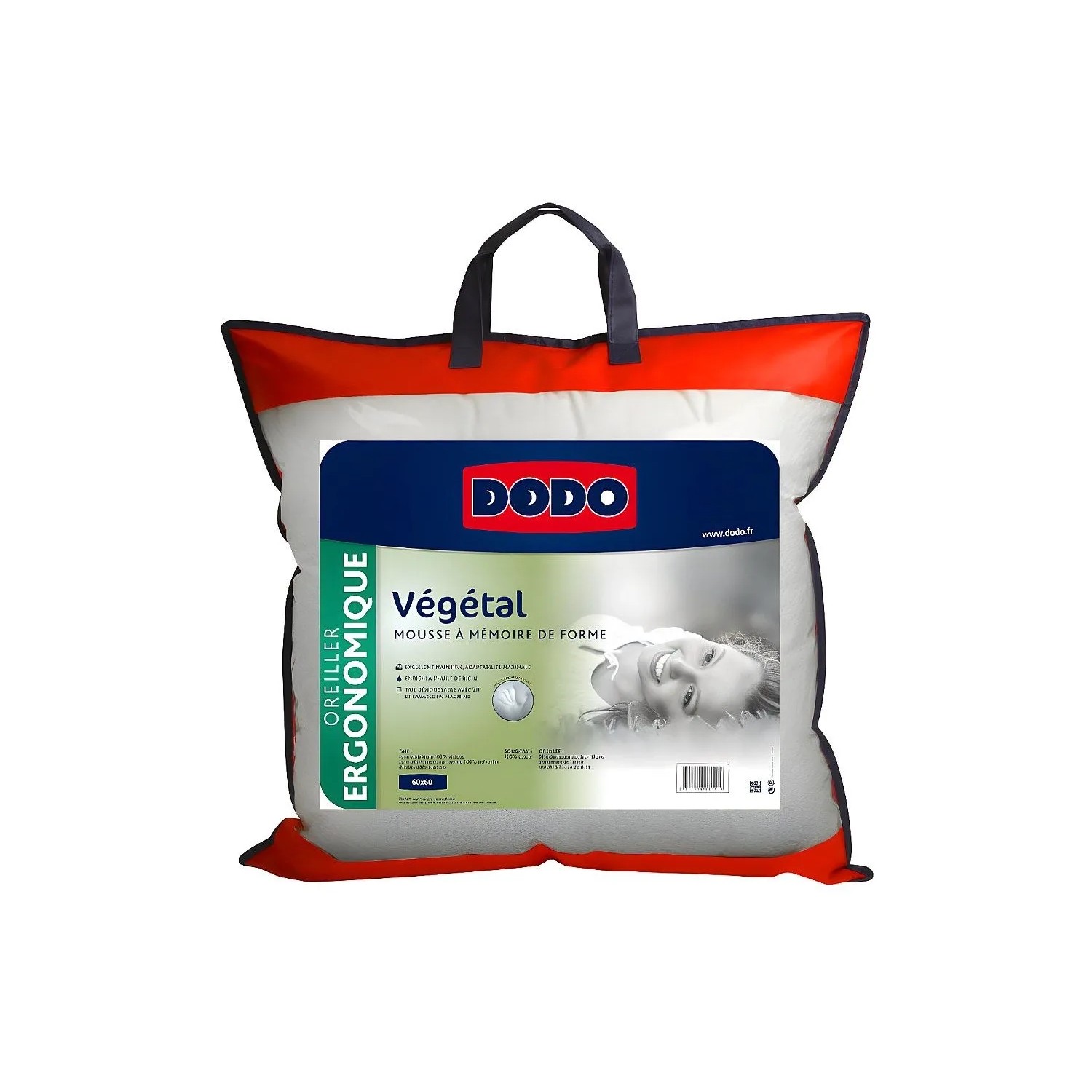 Vente-unique Kopfkissen Vegetal Weiß 60 cm