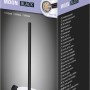 Verpackung des Tesa WC-Bürstenhalters Moon Schwarz Matt mit Klebelösung.