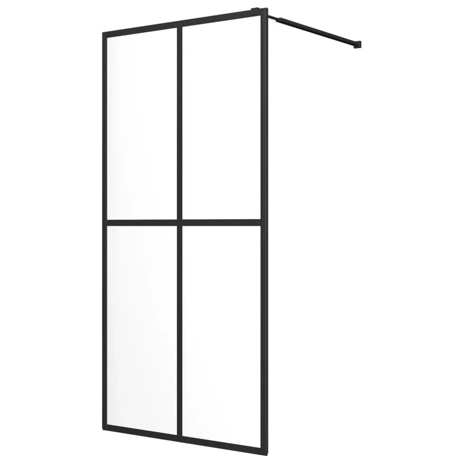 vidaXL Duschwand für Walk-In Dusche Klares Sicherheitsglas 80x195 cm 145679