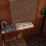 Detailaufnahme der Spielküche im Backyard Spielhaus Timberlake aus Zedernholz.