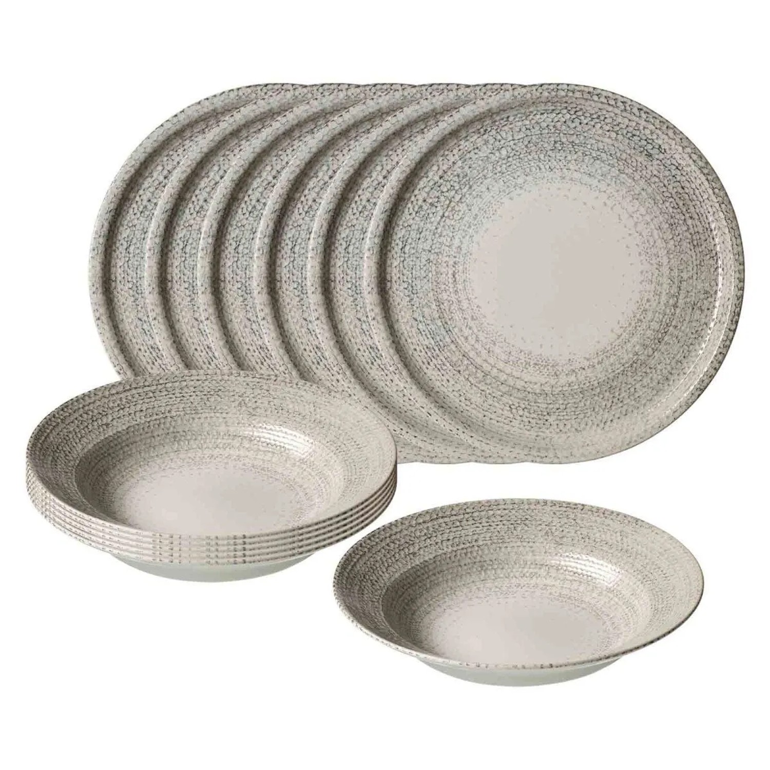 Ritzenhoff & Breker Rimini Pizza- und Pasta-Set 12-teilig Stone