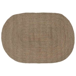 vidaXL Bereichsteppiche Oval Grau 122 x 183 cm Jute 42010639