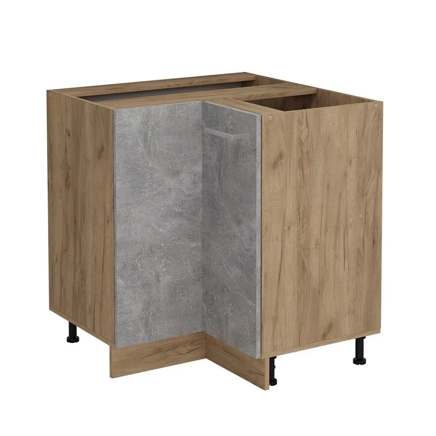 Vicco Eckunterschrank R-Line Beton 76 x 82 ohne Arbeitsplatte Art Nr 53439